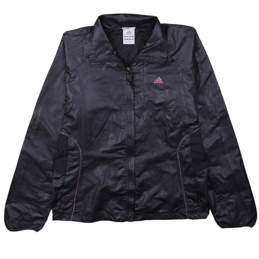 Adidas Womens Black Size 12 Windbreaker Jacket Clima365