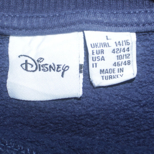 Disney Primark Womens Navy Stitch Sweatshirt L UK 14/16 Crew Neck Pullover