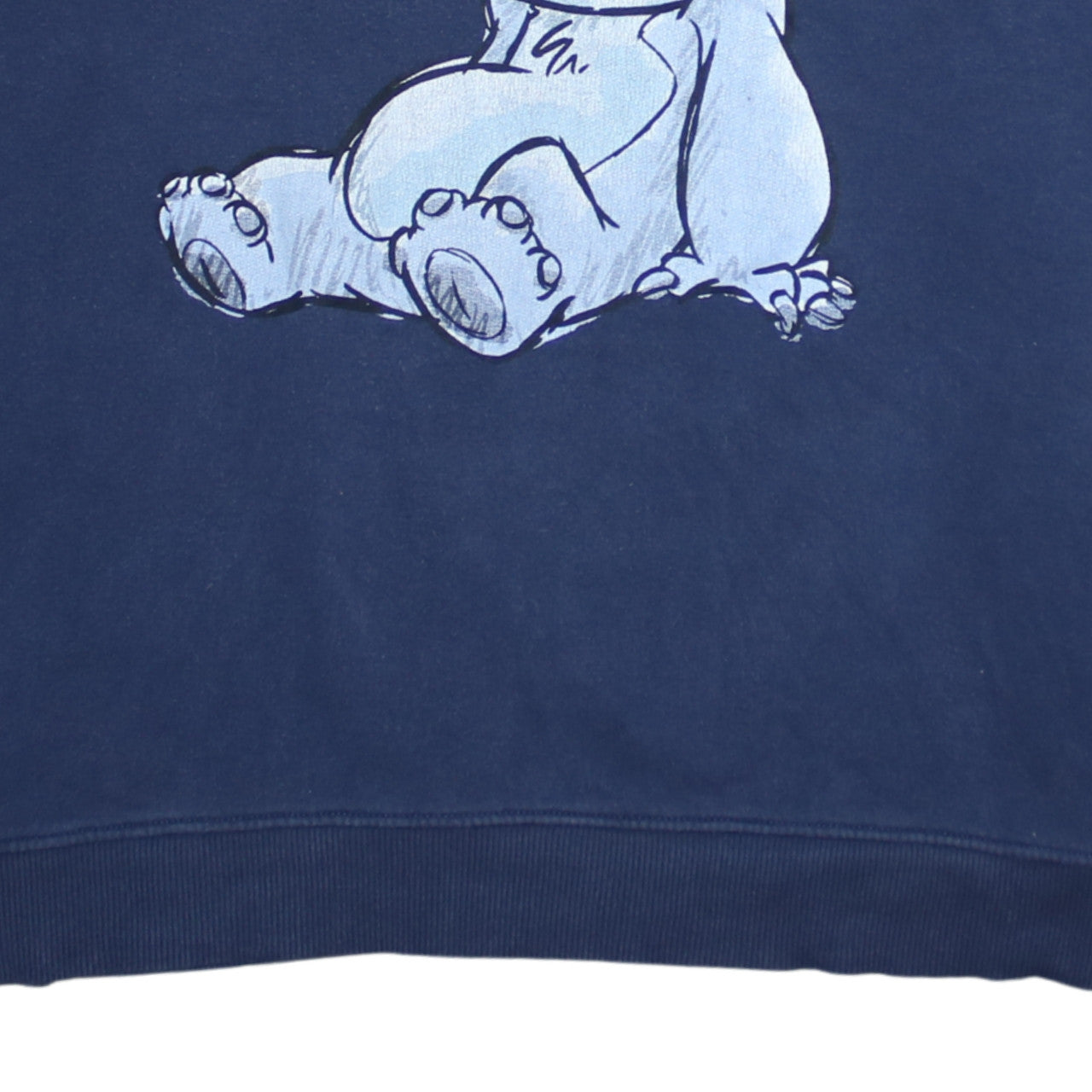 Disney Primark Womens Navy Stitch Sweatshirt L UK 14/16 Crew Neck Pullover