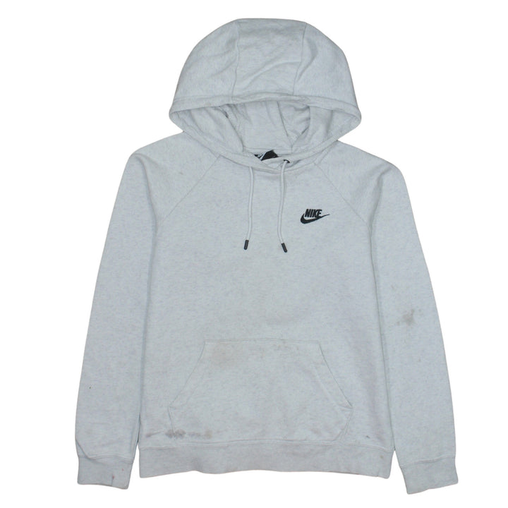 Nike Womens Grey Small Pullover Hoodie Sweatshirt Cotton Blend