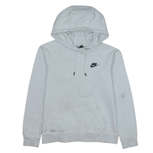 Nike Womens Grey Small Pullover Hoodie Sweatshirt Cotton Blend