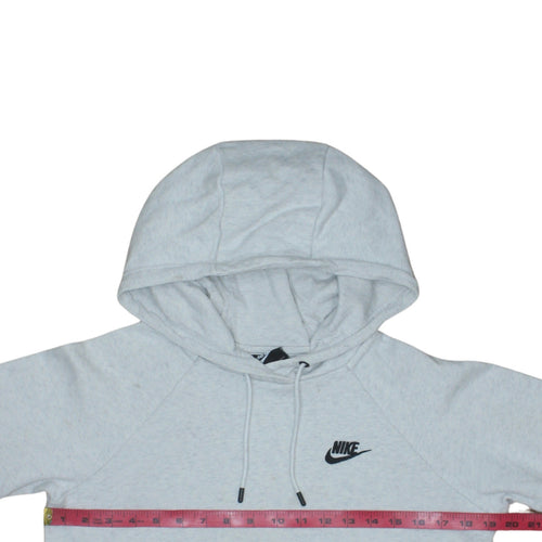 Nike Womens Grey Small Pullover Hoodie Sweatshirt Cotton Blend