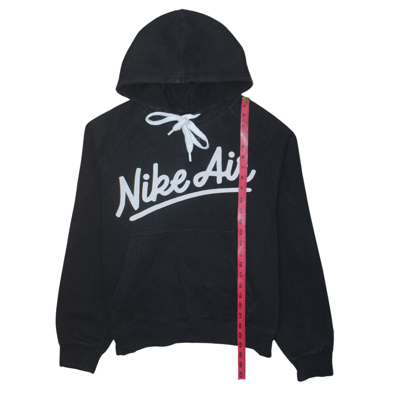 Nike Women Black Medium Pullover Hoodie with Logo Print