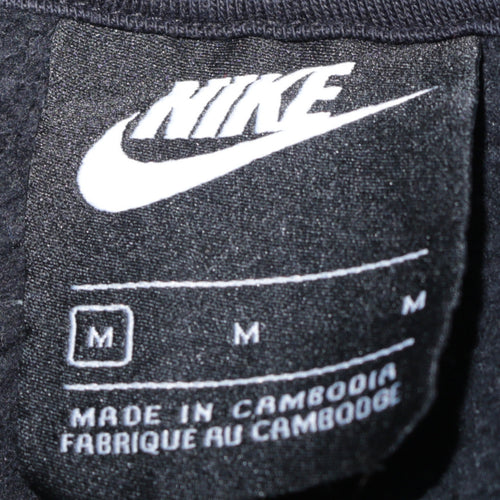 Nike Women Black Medium Pullover Hoodie with Logo Print