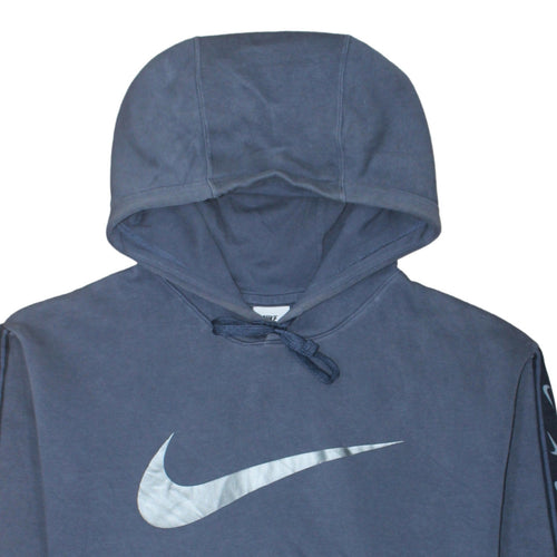 Nike Men's Blue Pullover Hoodie M Logo Sportswear Sweatshirt