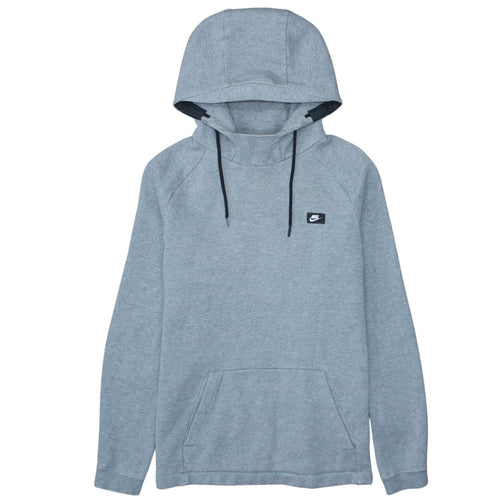 Nike Men's Grey Pullover Hoodie M Regular Fit Fleece Sportswear