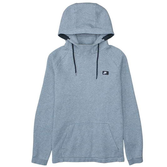 Nike Men's Grey Pullover Hoodie M Regular Fit Fleece Sportswear