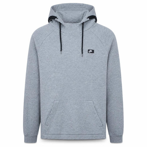 Nike Men's Grey Pullover Hoodie M Regular Fit Fleece Sportswear