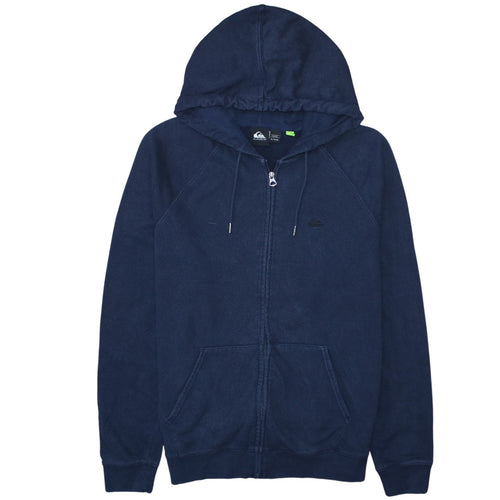 Quiksilver Men's Navy Blue XL Full Zip Hoodie Cotton Blend