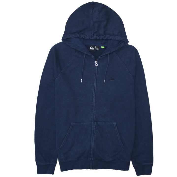Quiksilver Men's Navy Blue XL Full Zip Hoodie Cotton Blend