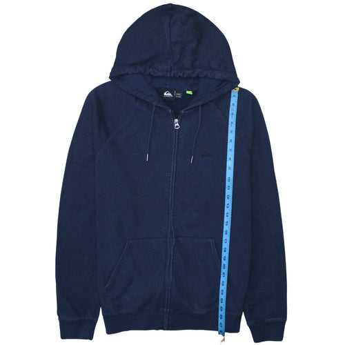 Quiksilver Men's Navy Blue XL Full Zip Hoodie Cotton Blend