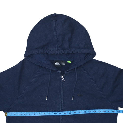 Quiksilver Men's Navy Blue XL Full Zip Hoodie Cotton Blend