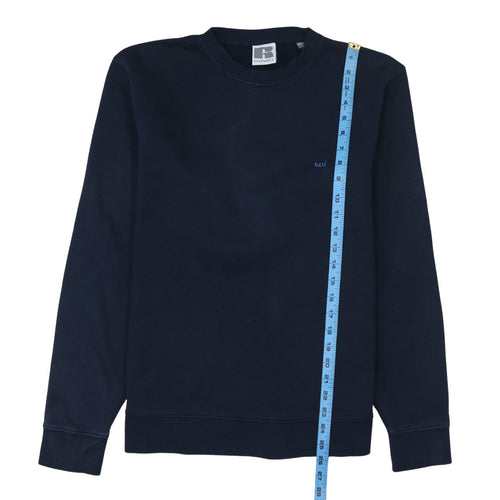 Russell Mens Blue Crew Neck Pullover Sweatshirt Size M