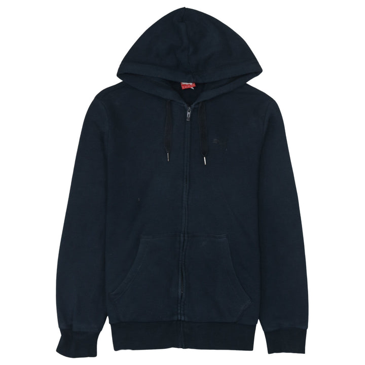 Puma Men’s Black Full Zip Hoodie Size M Cotton Blend