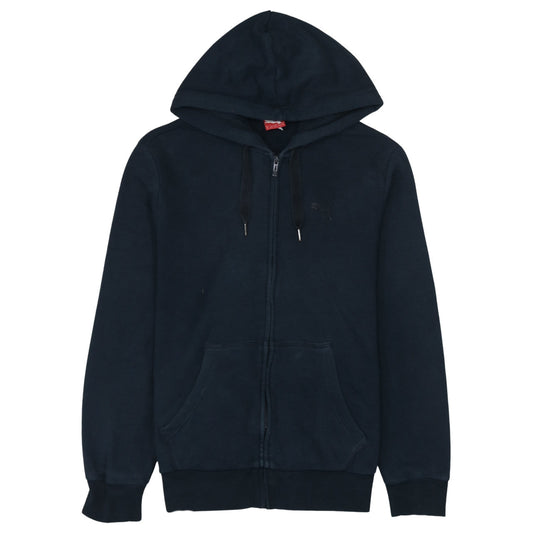 Puma Men’s Black Full Zip Hoodie Size M Cotton Blend