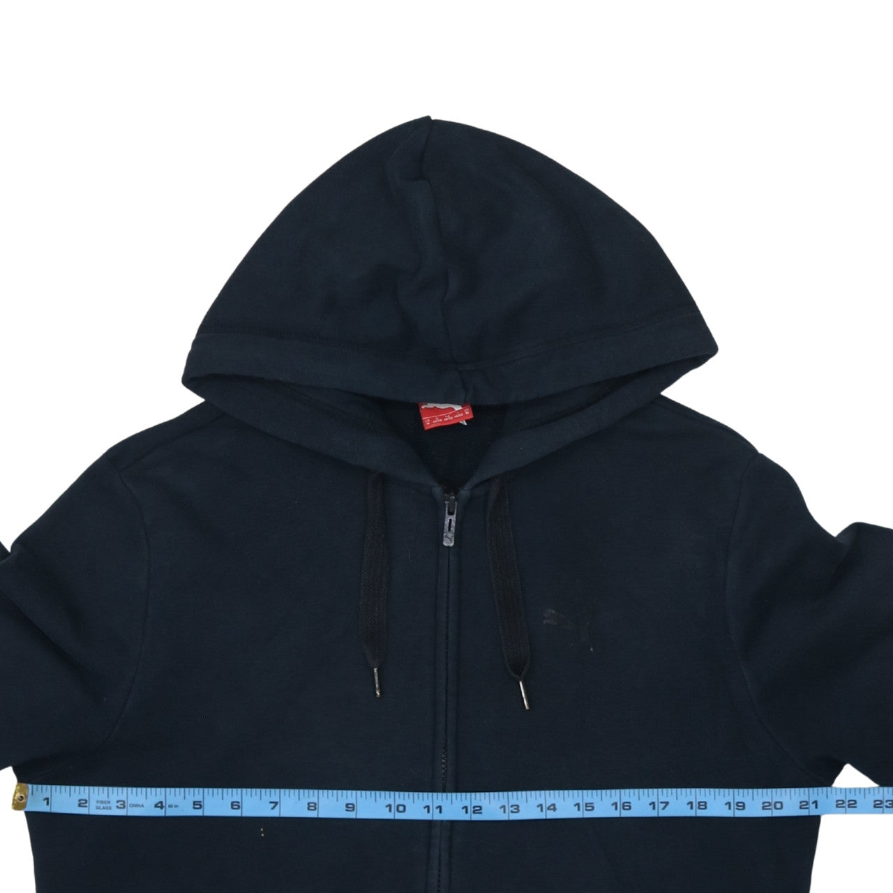 Puma Men’s Black Full Zip Hoodie Size M Cotton Blend