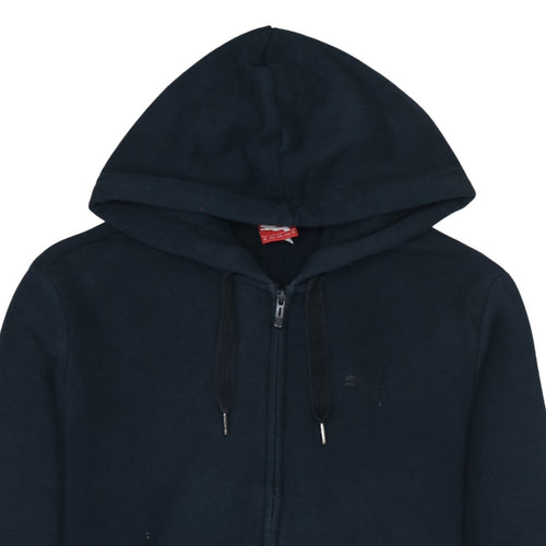 Puma Men’s Black Full Zip Hoodie Size M Cotton Blend