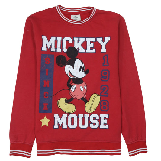 Disney Mens Red Mickey Mouse XL Pullover Sweatshirt