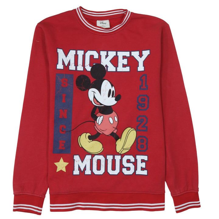 Disney Mens Red Mickey Mouse XL Pullover Sweatshirt
