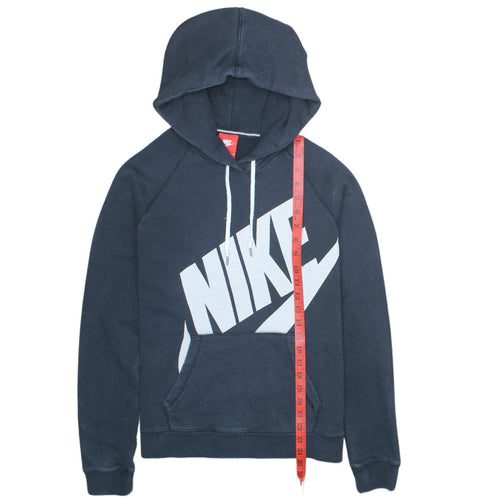 Nike Men's Blue Pullover Hoodie M Logo Fleece Sweatshirt
