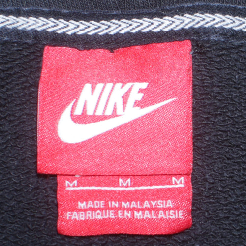 Nike Men's Blue Pullover Hoodie M Logo Fleece Sweatshirt