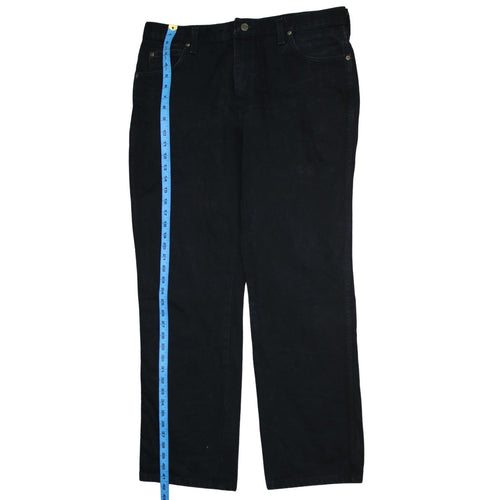 Wrangler Men's Black Regular Fit Straight Jeans 38x32