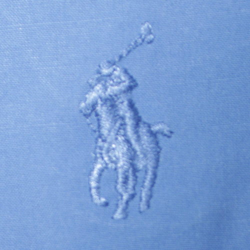 Ralph Lauren Women's Blue Shirt Dress Size 16 Short Sleeve Cotton