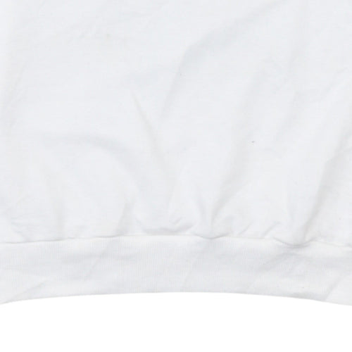 ROMWE Men's White Dragon Graphic Pullover Hoodie Size S