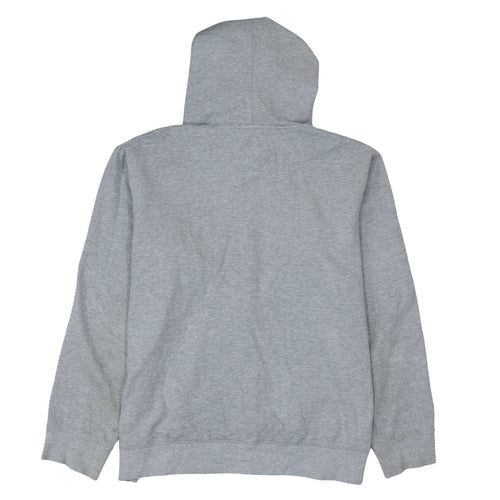 Fila Men's Grey Full Zip Hoodie 2XL Logo Fleece Hooded Sweatshirt