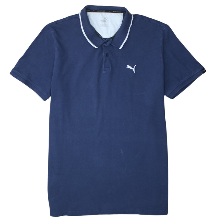 Puma Men's Blue XL Regular Fit Short Sleeve Polo Shirt