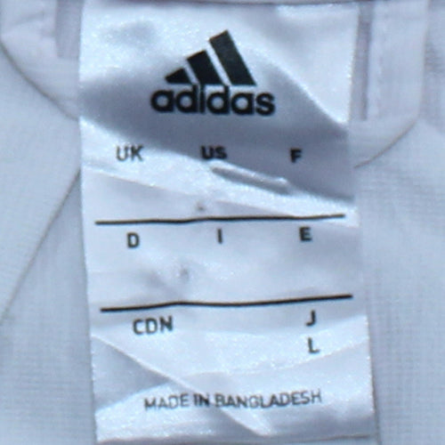 Adidas Men’s White Windbreaker Jacket L Lightweight Hooded