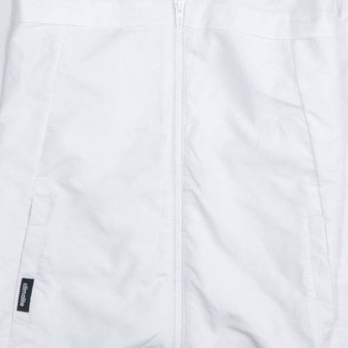 Adidas Men’s White Windbreaker Jacket L Lightweight Hooded