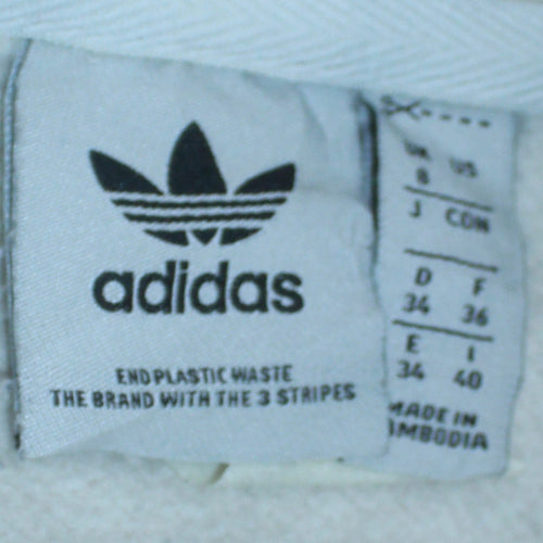 Adidas Mens White Pullover Hoodie Size S Sports Logo Sweatshirt