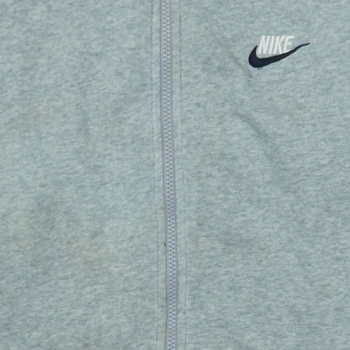 Nike Men's Grey Full Zip Hoodie Size S Regular Fit Fleece