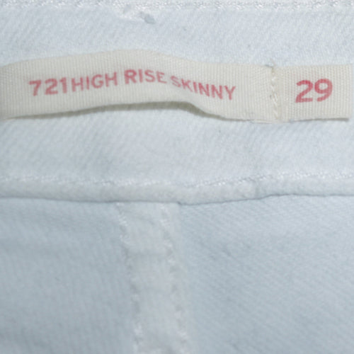Levi's Women's White 721 High Rise Skinny Jeans Size 29 Slim Fit