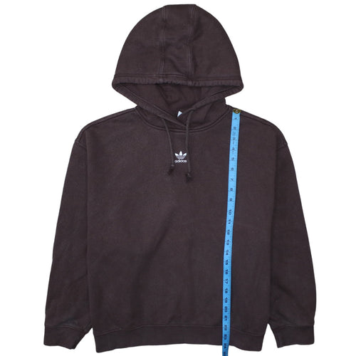 Adidas Women’s Brown Pullover Hoodie M 12-14 Classic Logo Cotton