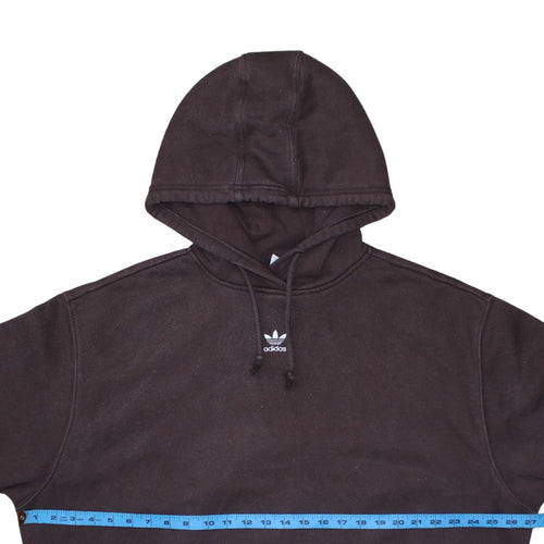 Adidas Women’s Brown Pullover Hoodie M 12-14 Classic Logo Cotton