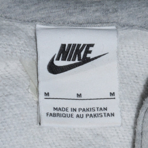 Nike Men's Grey Pullover Hoodie Medium Fleece Sportswear