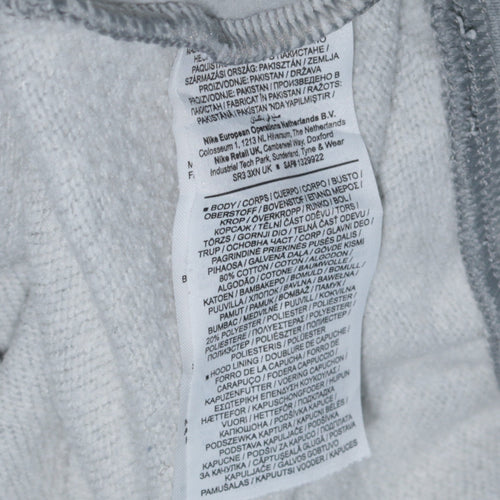 Nike Men's Grey Pullover Hoodie Medium Fleece Sportswear