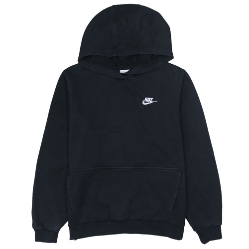 Nike Boys Black Pullover Hoodie XL 158-170cm Hooded Logo Sweatshirt