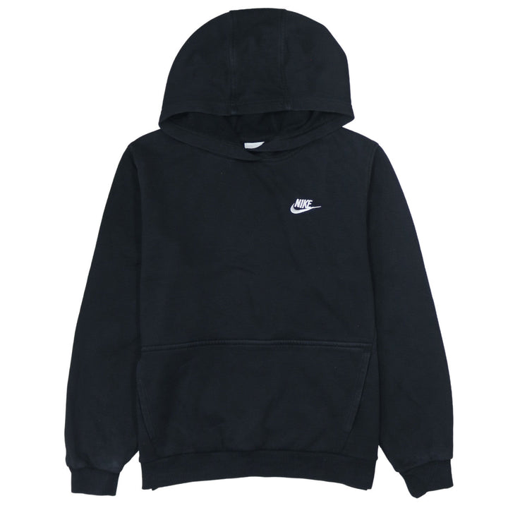 Nike Boys Black Pullover Hoodie XL 158-170cm Hooded Logo Sweatshirt