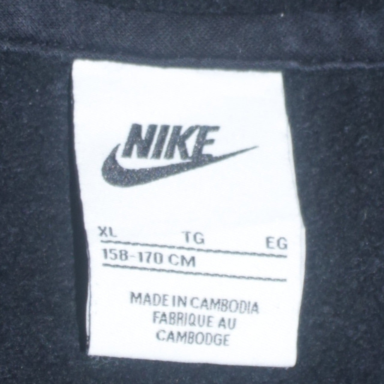 Nike Boys Black Pullover Hoodie XL 158-170cm Hooded Logo Sweatshirt