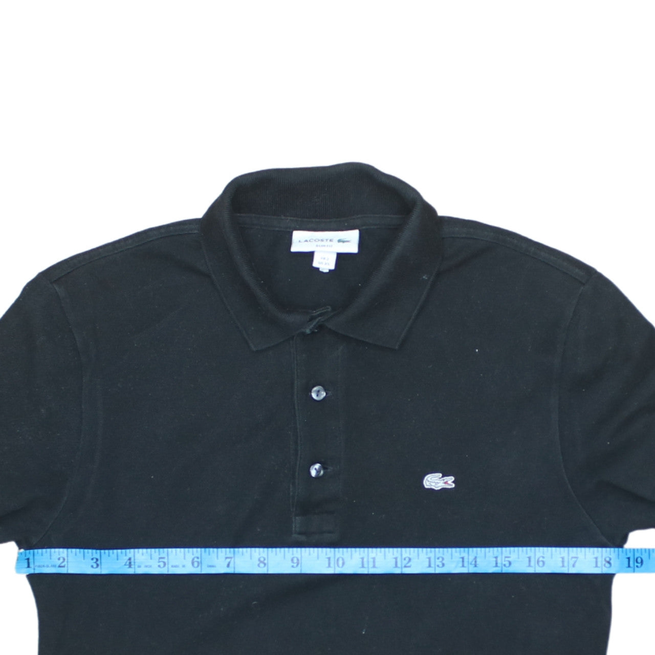 Lacoste Men's Black Slim Fit Polo Shirt Size XS Cotton Blend