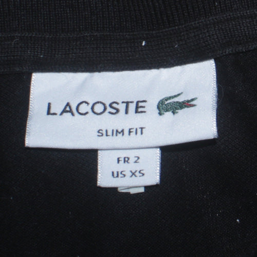Lacoste Men's Black Slim Fit Polo Shirt Size XS Cotton Blend