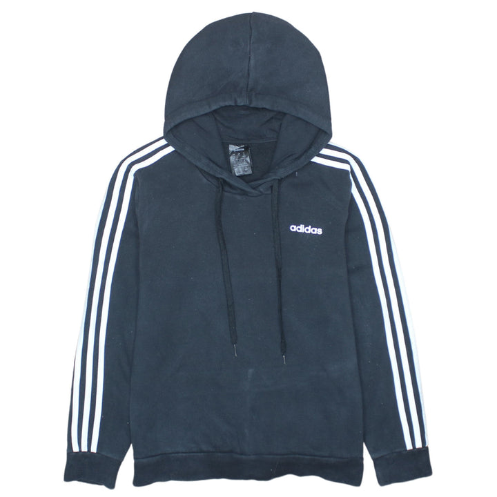 Adidas Womens Black Pullover Hoodie Size M 12-14 Hooded Sweatshirt