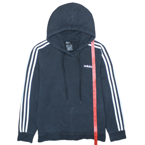 Adidas Womens Black Pullover Hoodie Size M 12-14 Hooded Sweatshirt
