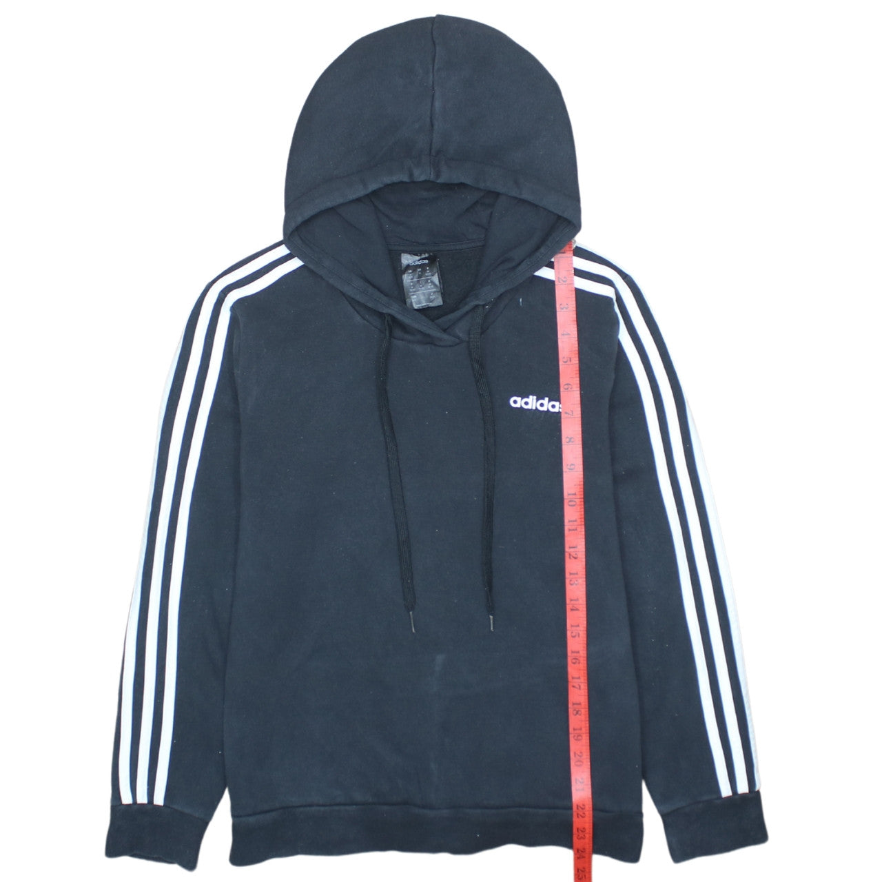Adidas Womens Black Pullover Hoodie Size M 12-14 Hooded Sweatshirt