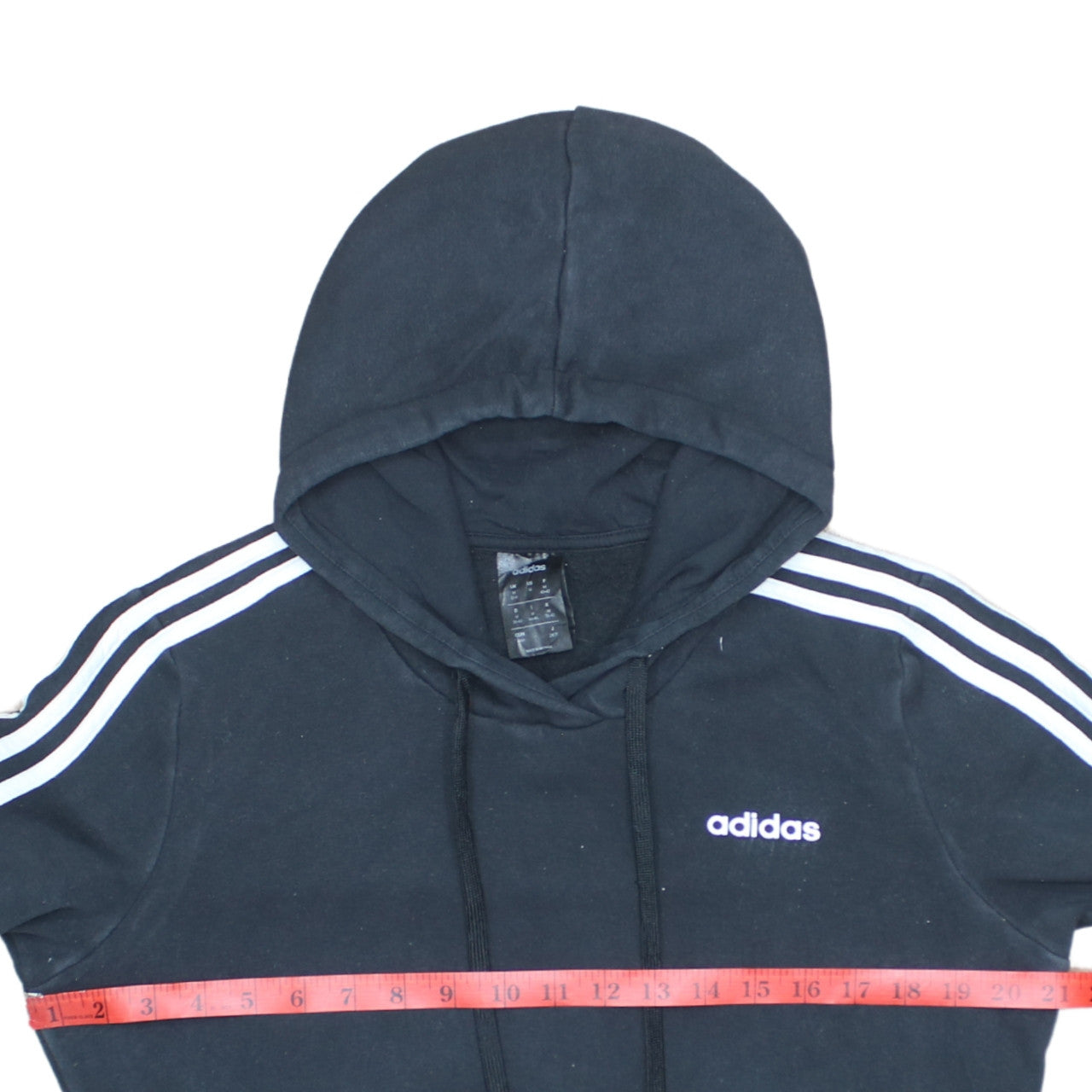 Adidas Womens Black Pullover Hoodie Size M 12-14 Hooded Sweatshirt