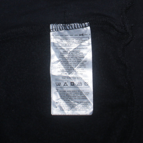Adidas Womens Black Pullover Hoodie Size M 12-14 Hooded Sweatshirt