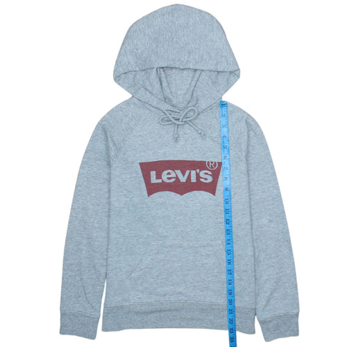 Levi's Men's Grey XS Pullover Hoodie with Logo Print